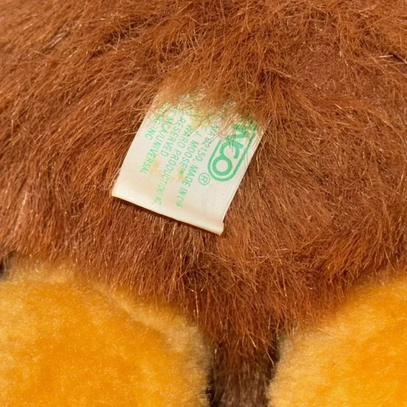 Bullwinkle Stuffed Animal Plush Toy Vintage 1991 by Nanco Brown/Red - Picture 7 of 9